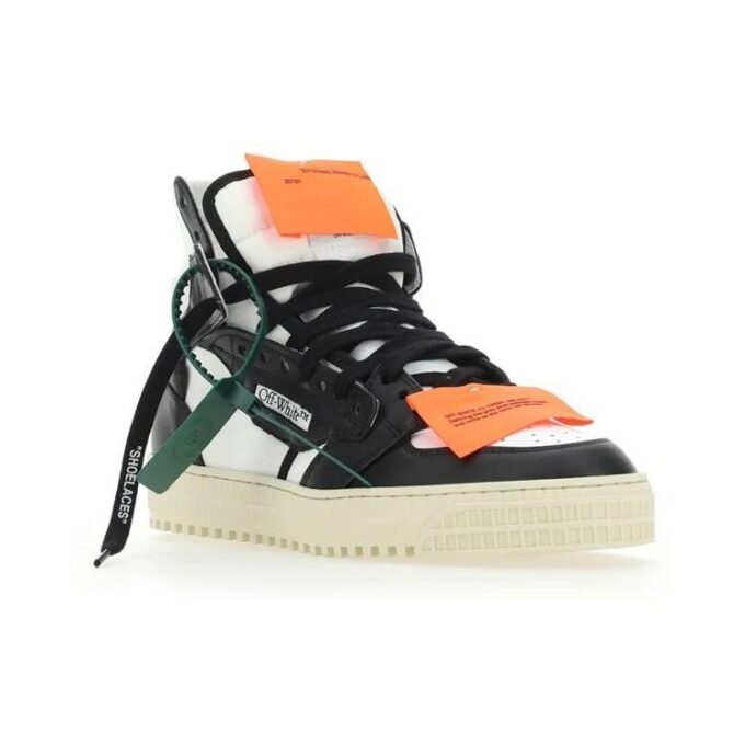 Off Court 3.0 Leather Canvas “Black White Orange”
