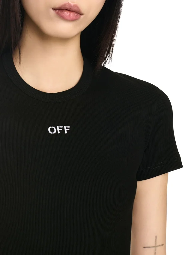 OFF STAMP RIB BASIC TEE OFF STAMP RIB BASIC TEE