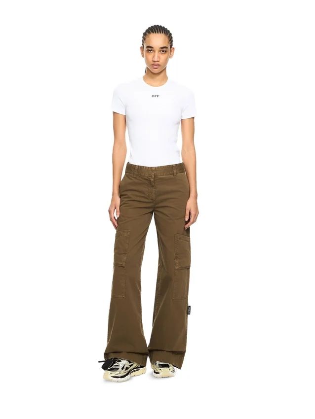 Off Stamp Ribbed Basic T-Shirt Off Stamp Ribbed Basic T-Shirt