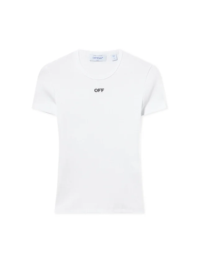 Off Stamp Ribbed Basic T-Shirt Off Stamp Ribbed Basic T-Shirt