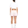 Off Stamp Ribbed Cropped T-Shirt