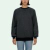 Off-White Arrow Printing Round Neck Sports Hoodie Slim Fit Version Gray