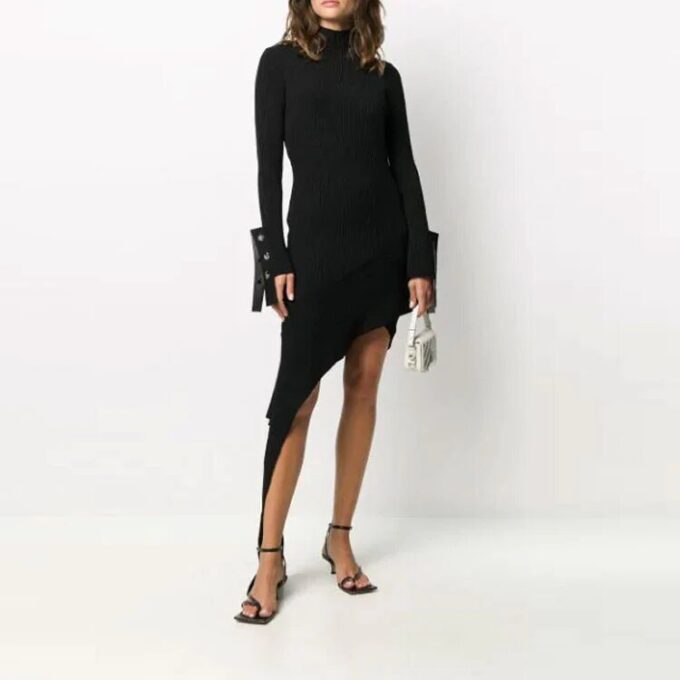 Off-White Asymmetric Dress “Black”