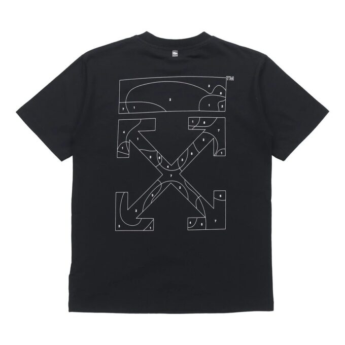 Off-White Back Arrow Pattern Short Sleeve Ordinary Version Black