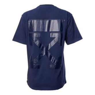 Off-White Back Arrow Printing Short Sleeve Ordinary Version Blue