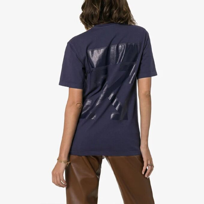 Off-White Back Arrow Printing Short Sleeve Ordinary Version Blue