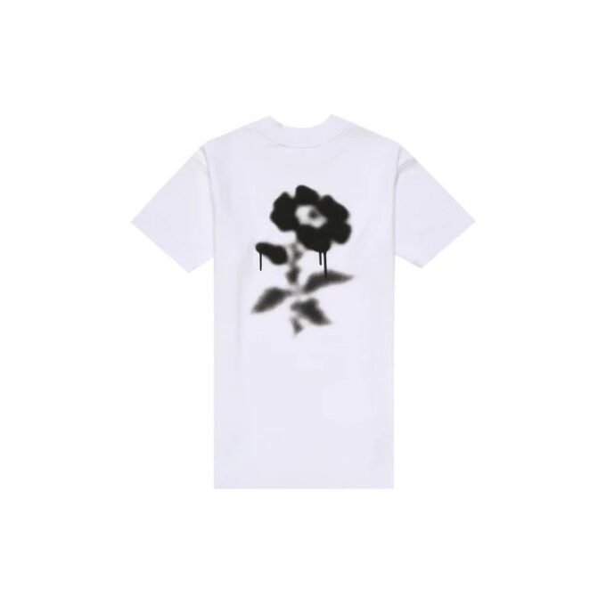 Off-White Back Flower Printing Short-sleeve Tee White