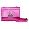 Off-White Binder Clip Metallic Pink Shoulder Bag