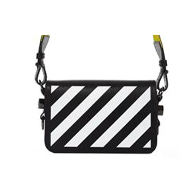 Off-White Binder-clip Stripe Messenger Bag Black