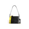 Off-White Black Letter Micro-label Embellished Leather Shoulder Bag
