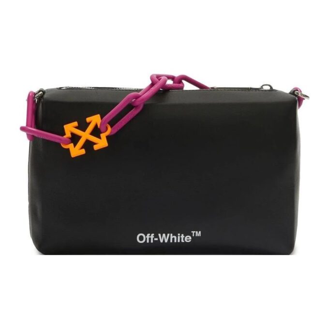 Off-White Block Pouch Quote Clutch Bag “Black”