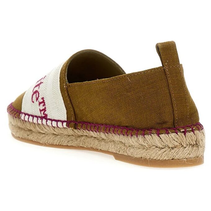 Off-White Bookish Slip-On Espadrilles “Brown White”