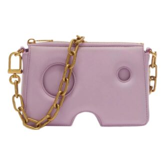 Off-White Burrow Leather Shoulder Bag “Lilac”