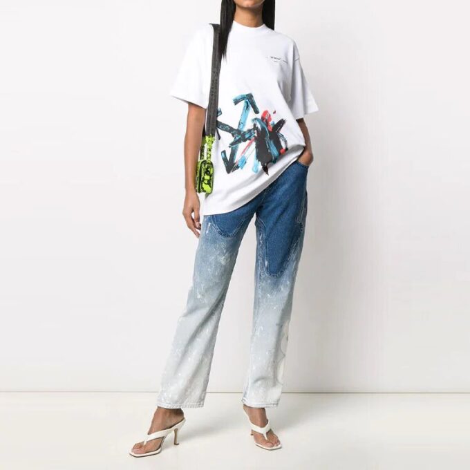 Off-White c/o Virgil Abloh Brushstroke Arrows Tomboy Tee White