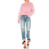 Off-White C O Virgil Abloh FW Cherry Blossom Crop Cotton Sweatshirt