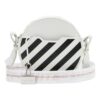 Off-White c/o Virgil Abloh Stripe Printing Circular White Shoulder Bag