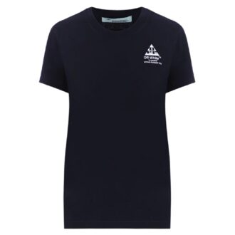 Off-White Carryover Fitted Tee “Black Flower Pattems”