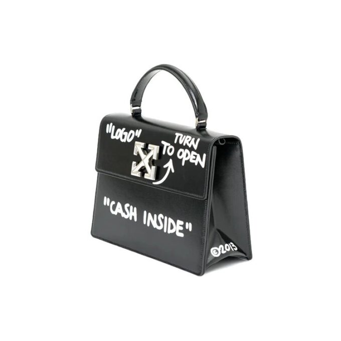 Off-White Cash Inside Logo Shoulder Bag Black
