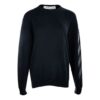 Off-White Casual Fleece Lined Logo Arrow Cotton Pullover Round Neck Black Hoodie