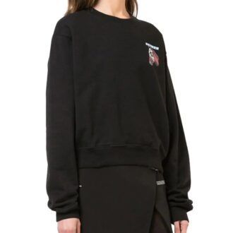 Off-White Cotton Horse Logo Loose Sweatshirt