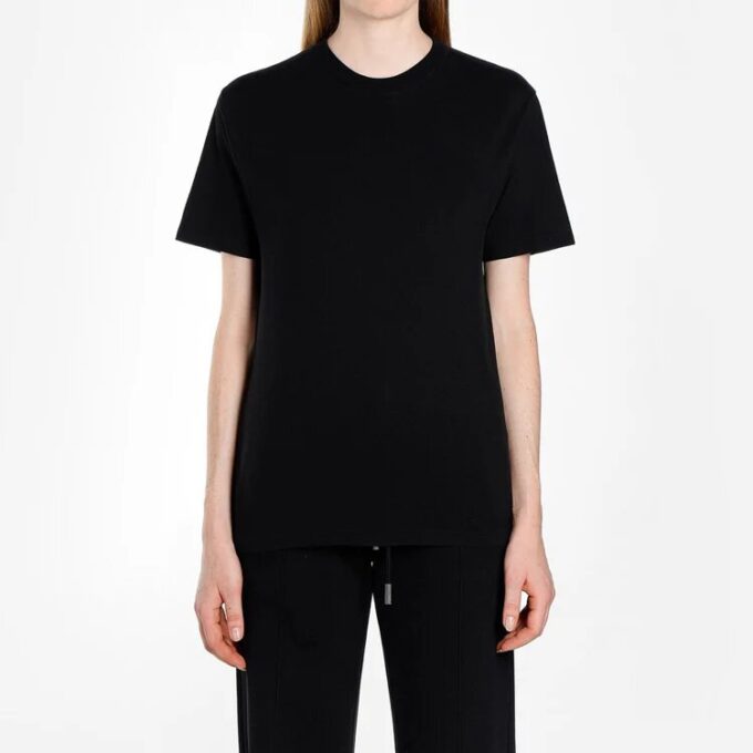 Off-White Cotton Short Sleeve Black