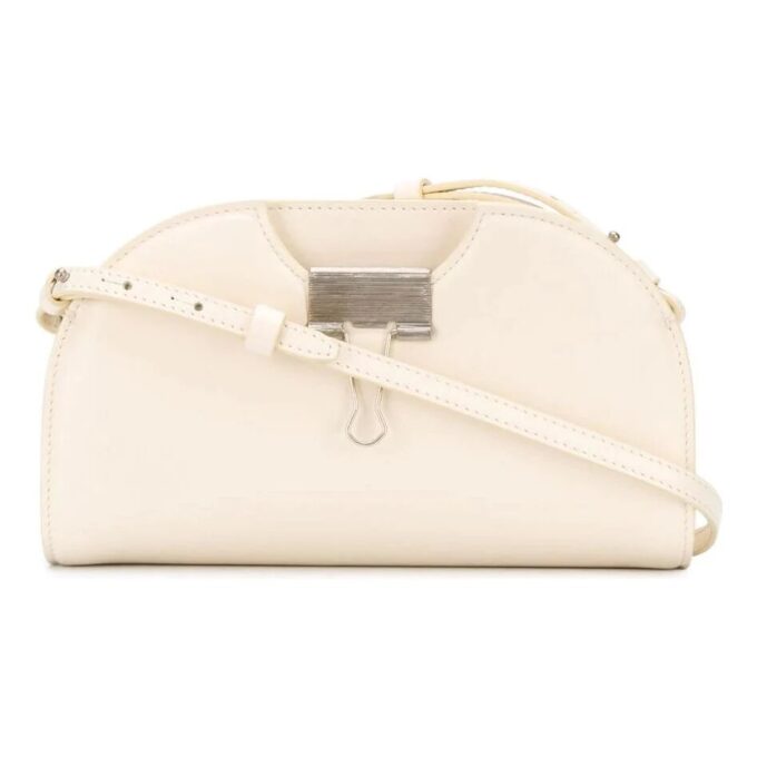 Off-White Cowhide Shoulder Bag White