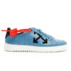 Off-White Crocodile Pattern Printed Leather Sneakers “Blue White”
