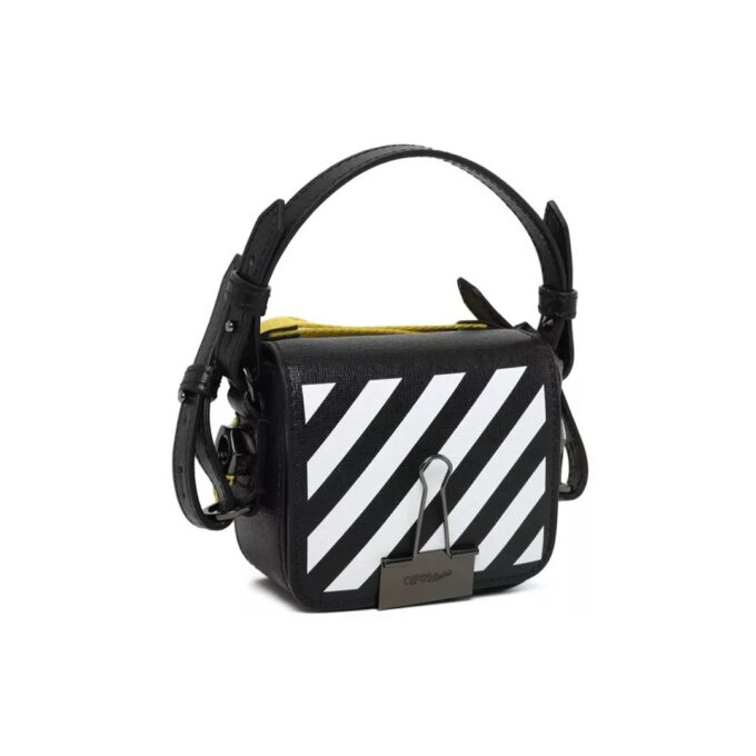 Off-White Deceleration Leather Bag Little Size Black