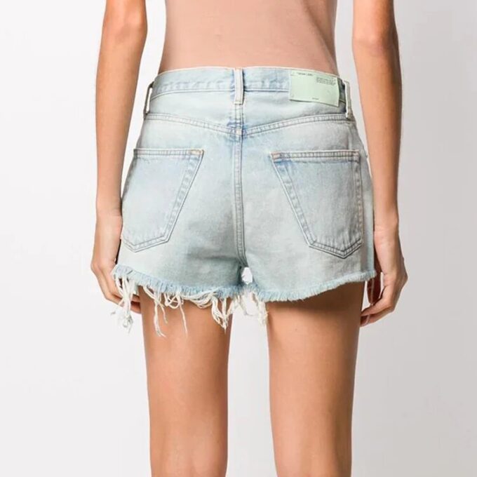 Off-White Denim Light Blue Shorts