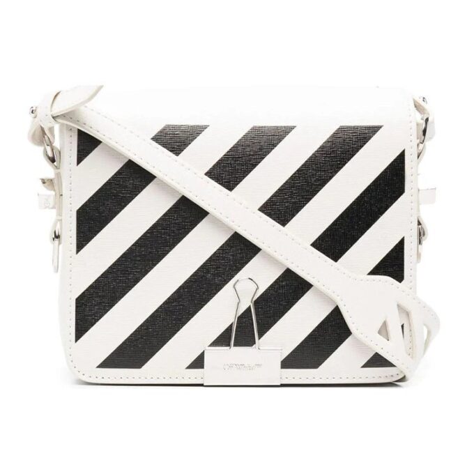 Off-White Diag Logo-plaque Shoulder Bag “White Black”