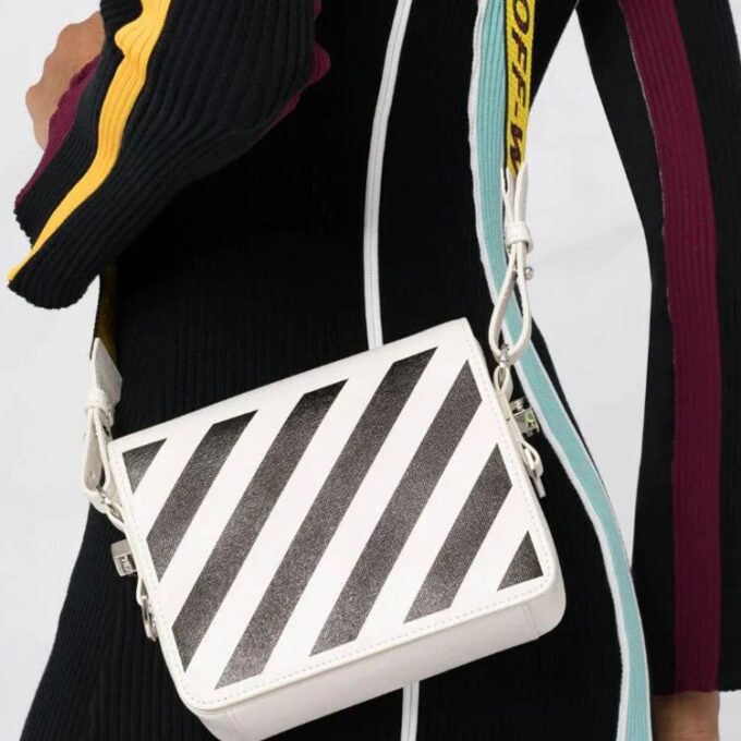 Off-White Diag Logo-plaque Shoulder Bag “White Black”