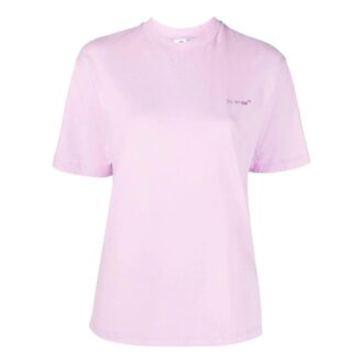 Off-White Diag-Print Short-Sleeved T-shirt “Light Pink”