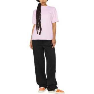Off-White Diag-Print Short-Sleeved T-shirt “Light Pink”