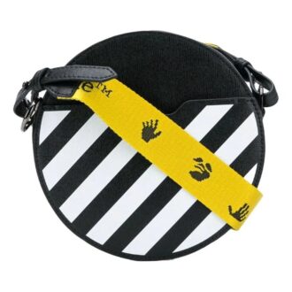 Off-White Diag Round Shape Single-Shoulder Bag Black