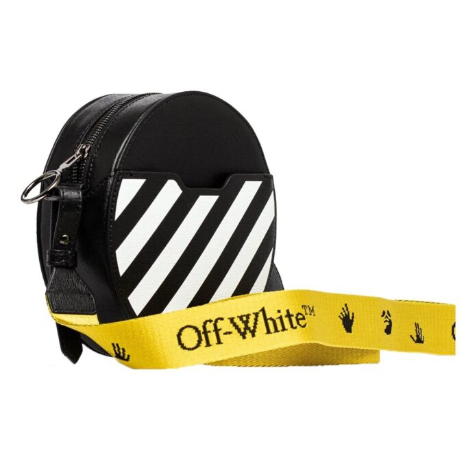 Off-White Diag Round Shape Single-Shoulder Bag Black