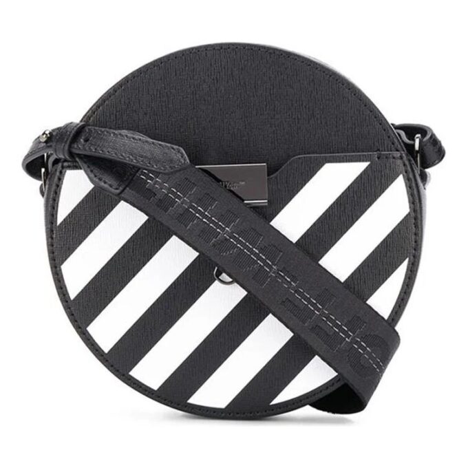 Off-White Diag Round shoulder bag Black