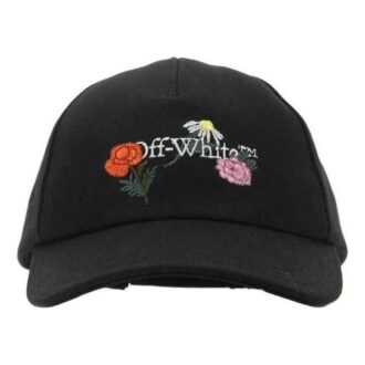 Off-White Embroidered Canvas Baseball Cap “Black” Off-White Embroidered Canvas Baseball Cap “Black”