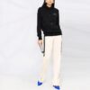 Off-White Flower Embroidered Arrow Hoodie Black