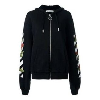 Off-White Flowers Printed Black