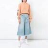 Off-White Flowers Printing Hoodie Loose Fit Pink Red