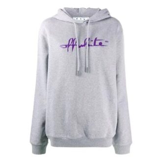 Off-White FW20 Script logo Loose Grey