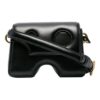 Off-White Genuine Leather 22 Burrow Single-Shoulder Bag Black
