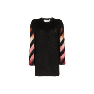 Off-White Geometric Gradient Mohair Sweater Black