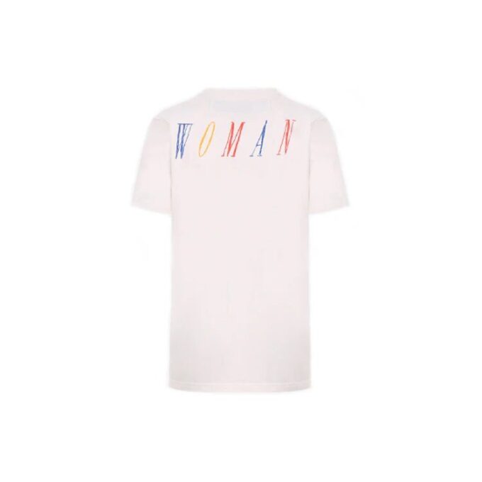 Off-White Graphic Print Round Neck Short Sleeve Normal Fit