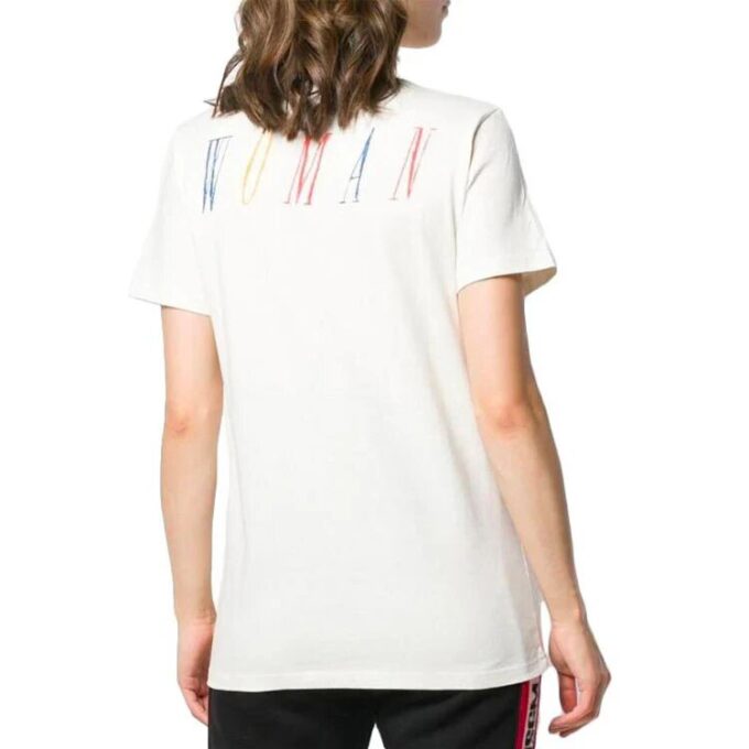 Off-White Graphic Print Round Neck Short Sleeve Normal Fit
