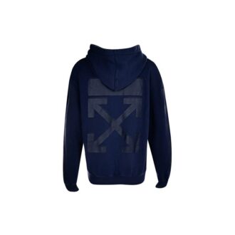 Off-White Hooded Cotton Blue Hoodie