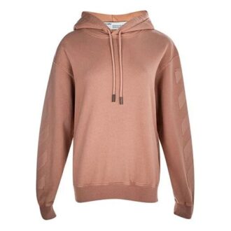 Off-White Hooded Cotton Slim Fit Pink Hoodie Off-White Hooded Cotton Slim Fit Pink Hoodie