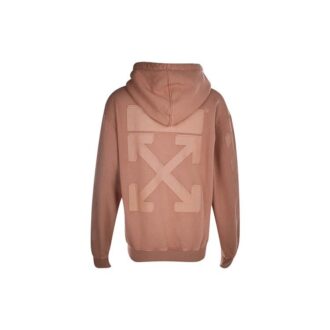 Off-White Hooded Cotton Slim Fit Pink Hoodie Off-White Hooded Cotton Slim Fit Pink Hoodie
