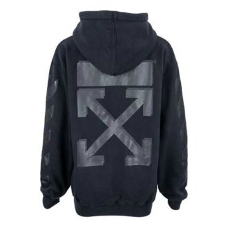 Off-White Hooded Cotton Sweater Black