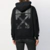 Off-White Hooded Cotton Sweater Black